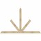 Ekena Millwork Saratoga Rough Sawn Timber Gable Bracket, Douglas Fir, 84"W x 53"H x 4"D x 4"F, 15/12 Pitch GBW084X53X0404SAR00RDF - alternate 1